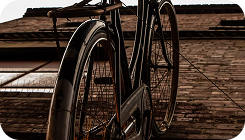 Cyclist performing tricks