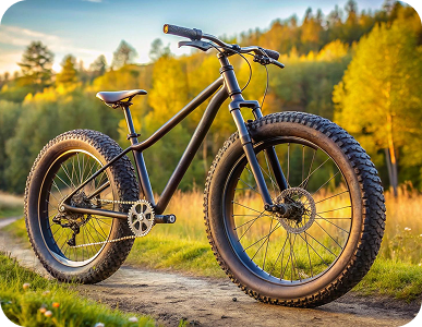 Road explorer bike in nature